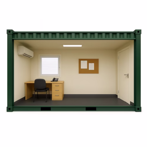 Kleines Büro in einem Container